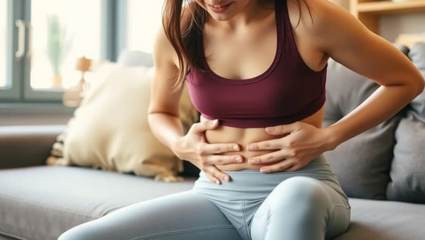 Ont i nedre delen av magen hos kvinnor